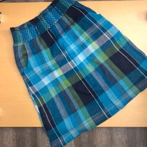 Blue Plaid Skirt